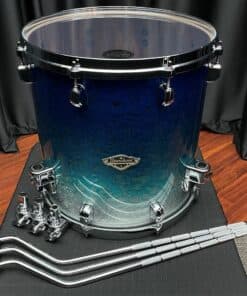Tama Walnut / Birch 14×14 Floor Tom Molten Blue Ice Fade WBSF14D MBI