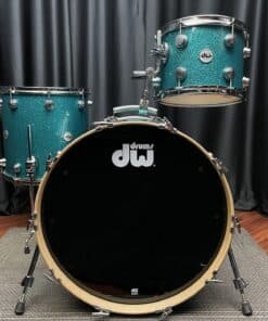 DW Drums Used Collector’s Series 3pc Maple Set Teal Glass