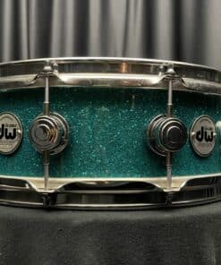 DW Used Drums 5×14 Drum Workshop Teal Glass Maple Snare Drum
