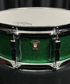 Ludwig Used Drums Classic Maple USA 5×14 Green Sparkle Snare Drum