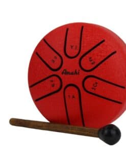 Amahi Red Steel 3 in. Tongue Drum With Gig Bag Nice Gift