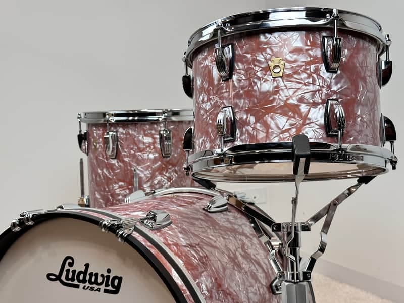 Ludwig 12/14/20 Classic Maple Downbeat Drum Set - Exclusive Rose Marine Pearl