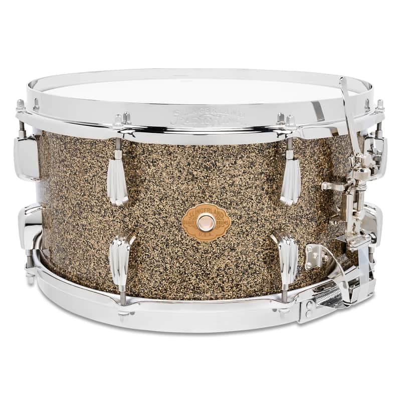 Slingerland 7x14" Radio King Craviotto Solid Shell Unlimited Edition Snare Drum - Gold Sparkle - VIDEO