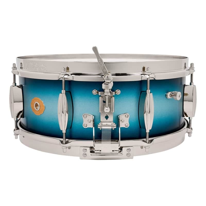 Slingerland 5.5x14" Radio King Craviotto Solid Shell Unlimited Edition Snare Drum - Blue Silver Duco Lacquer - VIDEO