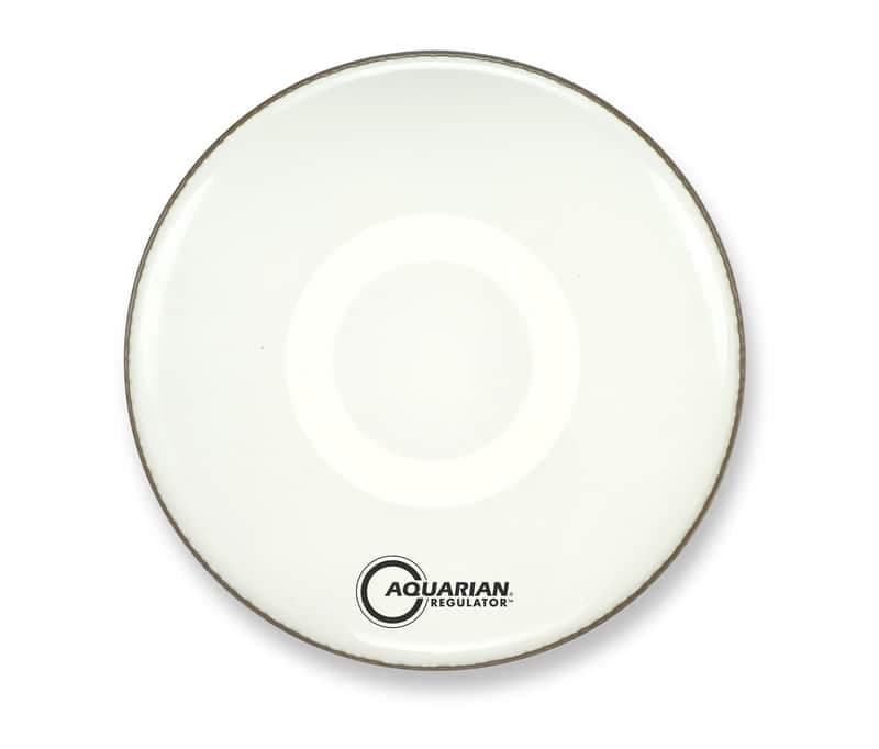 Aquarian Regulator White Video Gloss Bass Drum 24"