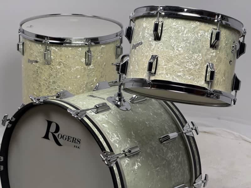 Rogers 22/13/16" 60's Fullerton-Era Holiday Drum Set - White Marine Pearl