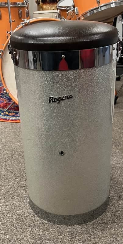 Rogers 60s silver sparkle canister throne. Superb condition.