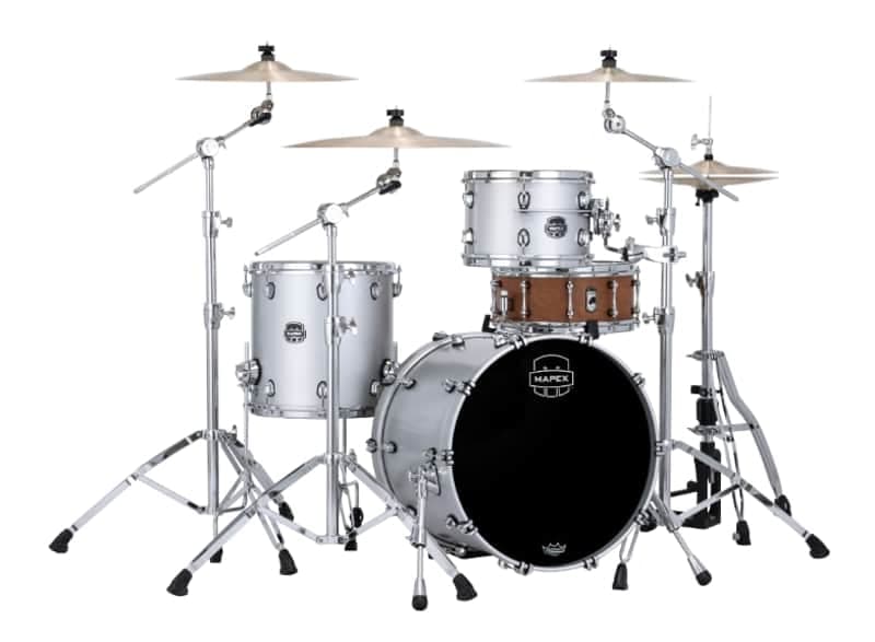 Mapex Saturn Evolution Hybrid 3pc Drum Kit - "Silver Iridium"