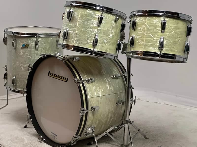 Ludwig 22/13/14/16" 70's 3-ply Drum Set - White Marine Pearl