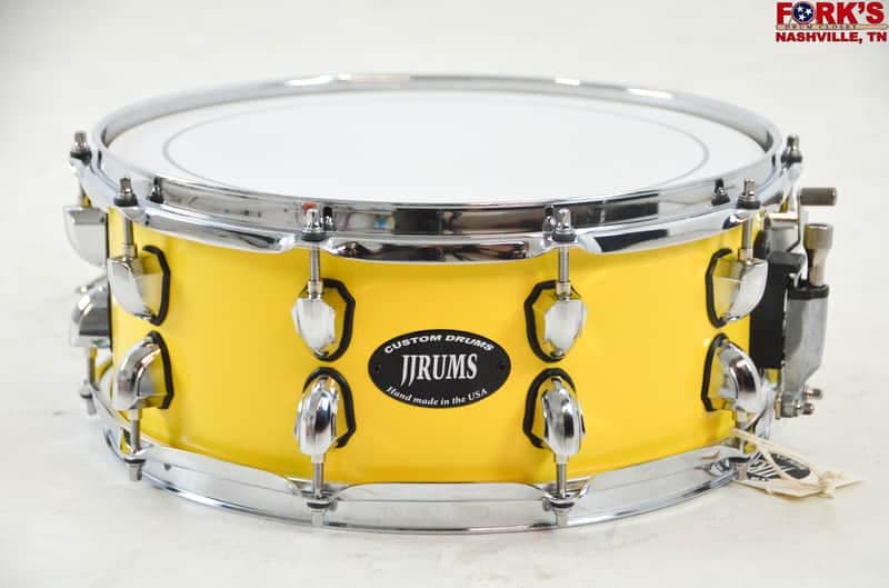 JJrums 5x14 8 ply Maple Snare Drum - "Yellow"