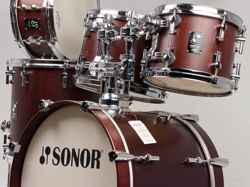 Sonor 14x18"/8x10"/9x12"/14x14"/5.75x14" ProLite Drum Set - Nussbaum Matte Lacquer