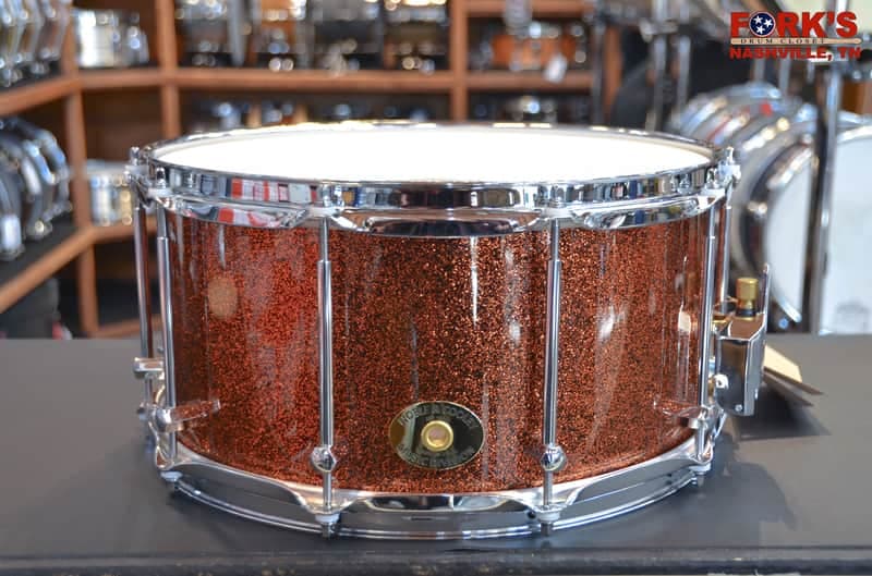 Noble & Cooley 7x14 Solid Shell Maple Snare Drum - "Copper Sparkle"