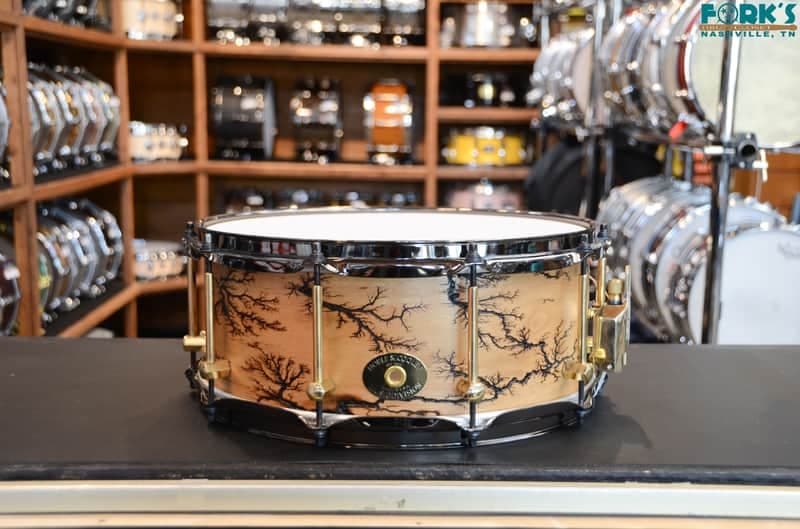Noble & Cooley 6x14 Solid Shell Walnut Snare Drum - "Fractal Burn Pattern"