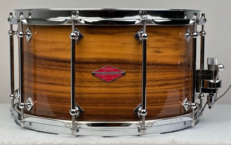 Craviotto 8x14" VIDEO Solid Shell Private Reserve Snare Drum - 2015 Signed Gloss Walnut
