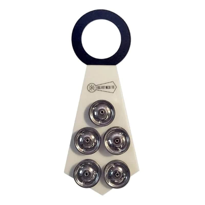 Big Fat Neck Tie, 11"x 4.5", w/5 Tambourine Chimes