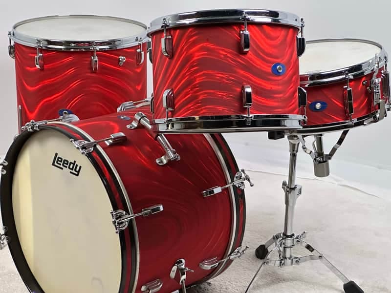 Leedy 20/13/16/5x14" Vintage 60's Drum Set - Red Satin Flame