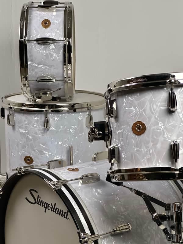 Slingerland VIDEO 22/13/16/6.5x14" Radio King 2025 Drum Set - White Marine Pearl