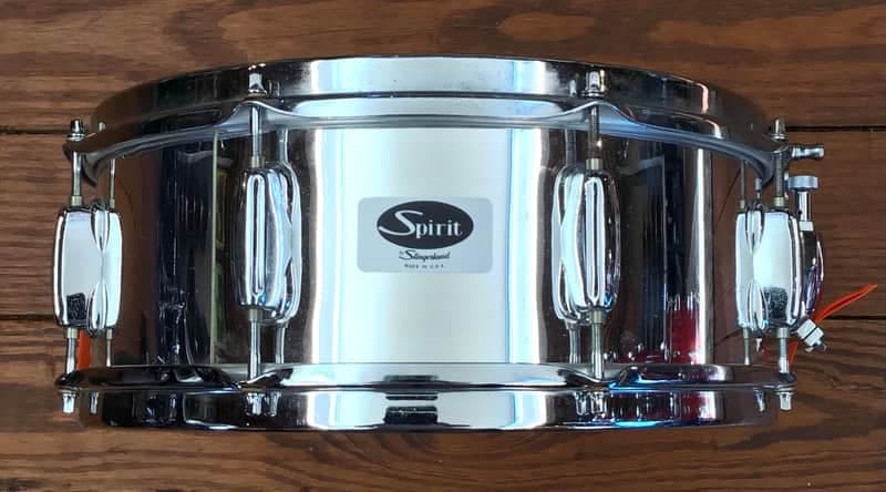 USED Spirit by Slingerland 5x14 Chrome Over Wood Snare Drum