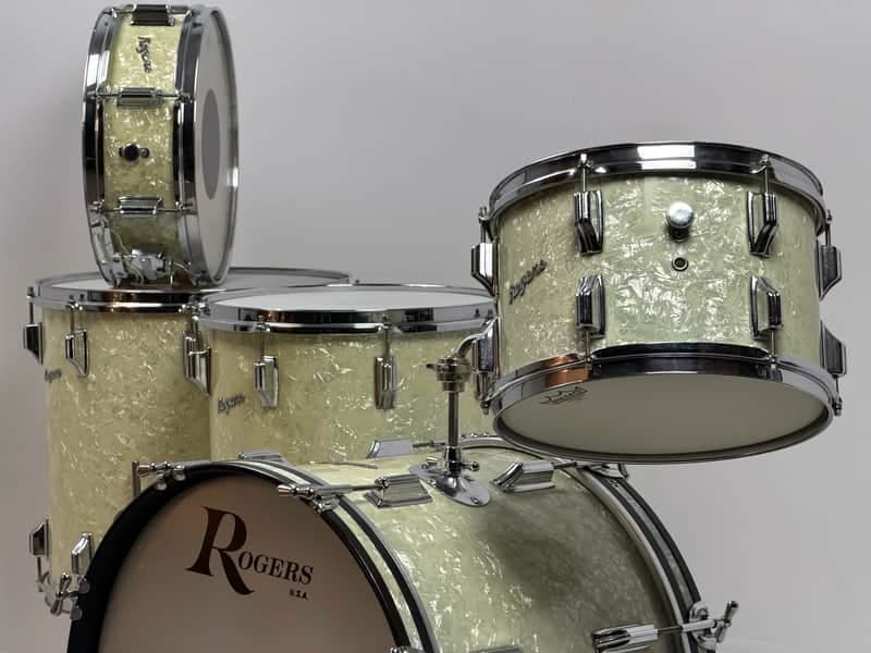 Rogers 20/12/14/16/5x14" Cleveland-Era Holiday Drum Set - White Marine Pearl