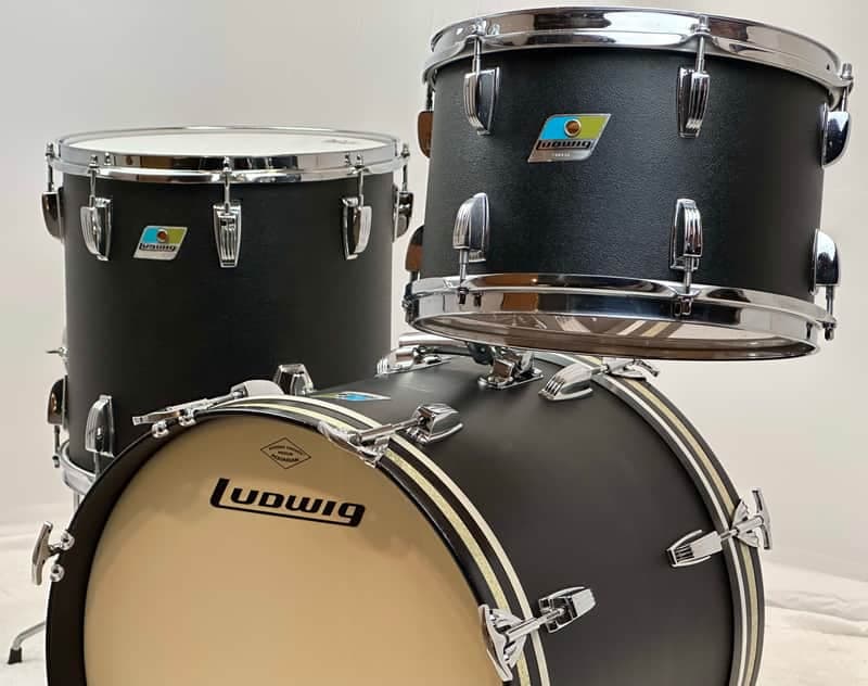 Ludwig 18/12/14" VIDEO Vintage 70's Jazzette Drum Set - Black Panther
