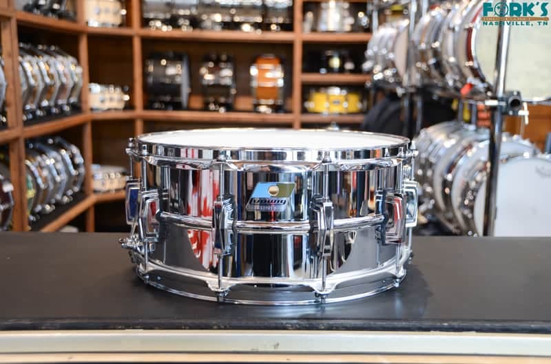 Ludwig 6.5x14 Supraphonic Chrome Over Aluminum Snare Drum - "B&O Badge"