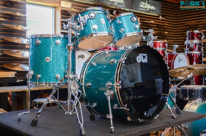 DW Collector's SSC Maple 4pc Drum Kit - "Teal Glass Glitter"