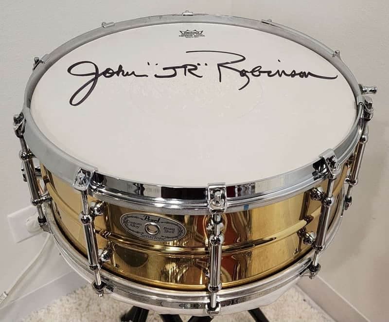 Pearl Sensitone 5x14 snare drum owned by John “JR” Robinson